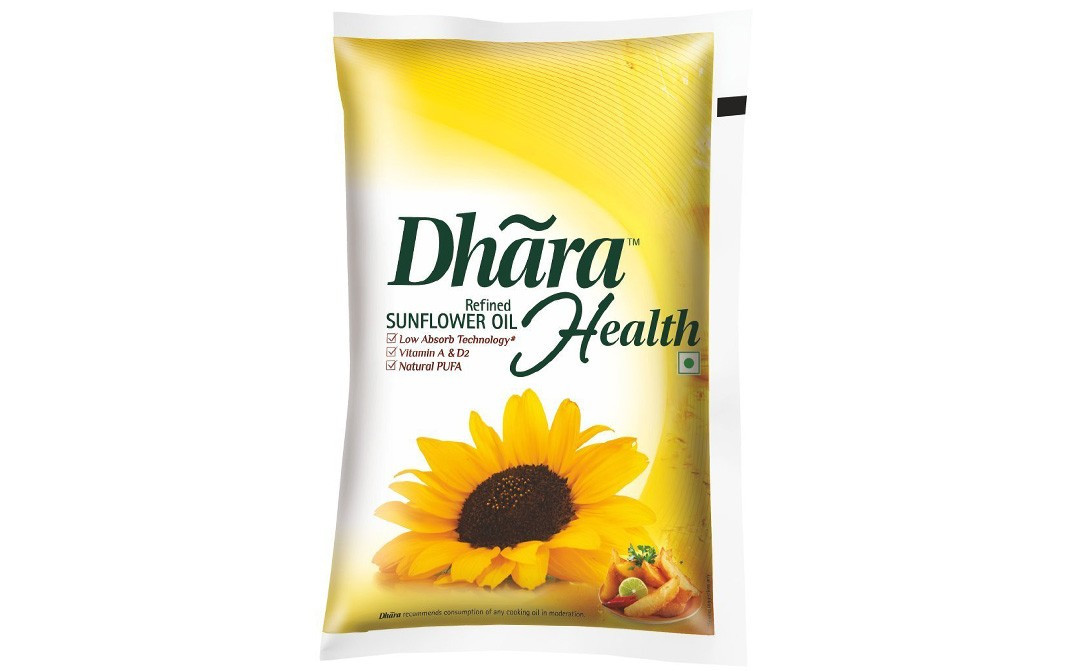 Dhara Health Refined Sunflower Oil   Pack  1 litre